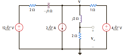 Find V o in the network in Fig. P8.64 using nodal analysis. Figure P8.64