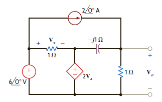 Use nodal analysis to find V o in the network in Fig. P8.77. Figure P8.77