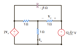 Use nodal analysis to find I o in the network in Fig. P8.78. Figure P8.78