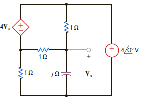 Use nodal analysis to find V o in the circuit in Fig. P8.81. Figure P8.81