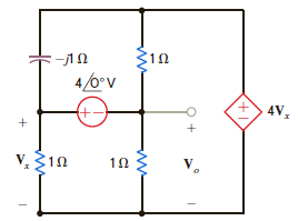 Use nodal analysis to find V o in the circuit in Fig. P8.84. Figure P8.84