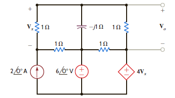 Use nodal analysis to find V o in the network in Fig. P8.85. Figure P8.85