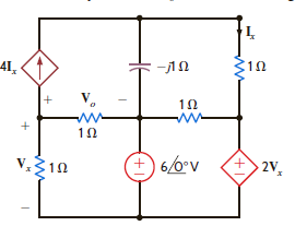 Use nodal analysis to find V o in the circuit in Fig. P8.87. Figure P8.87