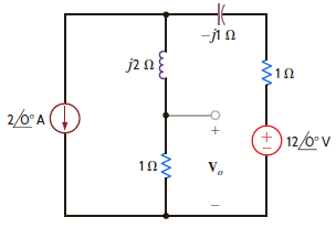 Find V o in the network in Fig. P8.93 using loop analysis. Figure P8.93