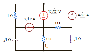 Find I o in the network in Fig. P8.95 using loop analysis. Figure P8.95