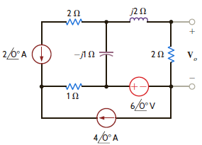 Find V o in the circuit in Fig. P8.96 using mesh analysis. Figure P8.96