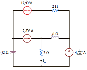 Using loop analysis, find I o in the network in Fig. P8.100. Figure P8.100