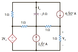 Use loop analysis to find I o in the network in Fig. P8.102. Figure P8.102