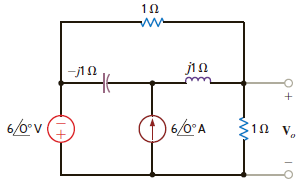 Use superposition to determine V o in the circuit in Fig. P8.110. Figure P8.110