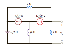 Find V o in the network in Fig. P8.113 using superposition. Figure P8.113