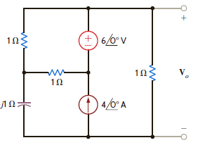Use superposition to find V o in the network in Fig. P8.115.     Figure P8.115