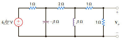 Apply Thevenin's theorem twice to find V o in the circuit in Fig. P8.126. Figure P8.126