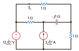 Use Thevenin's theorem to find I o in the network in Fig. P8.130. Figure P8.130