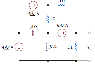 Use Thévenin's theorem to find V o in the network in Fig. P8.133. Figure P8.133