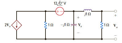 Find V o in the network in Fig. P8.137 using Thévenin's theorem. Figure P8.137
