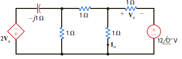 Use Thévenin's theorem to find I o in the network in Fig. P8.141.     Figure P8.141
