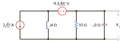 Find V x in the circuit in Fig. P8.144 using Norton's theorem. Figure P8.144