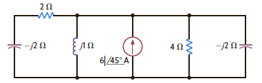 Find the expression for the instantaneous power supplied by the source in the network in Fig. P9.6. Figure P9.6