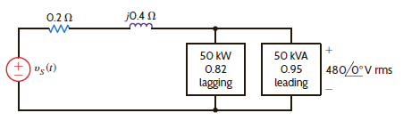 Find the power factor of the source and v S ( t ) in Fig. E9.19 if f = 60 Hz. Figure E9.19