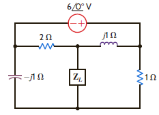 Determine the impedance Z L for maximum average power transfer and the value of the maximum average power absorbed by the load in the network shown in Fig. P9.40. Figure P9.40