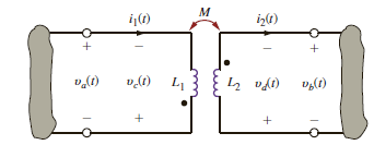 Given the network in Fig. P10.2, (a) find the equations for v a ( t ) and v b ( t ). (b) find the equations for v c ( t ) and v d ( t ). Figure P10.2