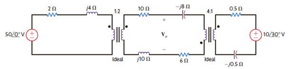 Determine V o in Fig. E10.13.     Figure E10.13