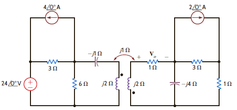 Find V o in the network in Fig. P10.18. Figure P10.18