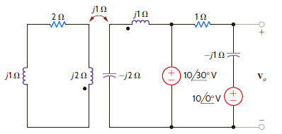 Find V o in the network in Fig. P10.27. Figure P10.27