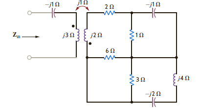 Determine the input impedance of the network shown in Fig. P10.33. Figure P10.33