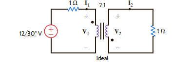 Determine I 1 I 2 , V 1 and V 2 in the network in Fig. P10.43. Figure P10.43