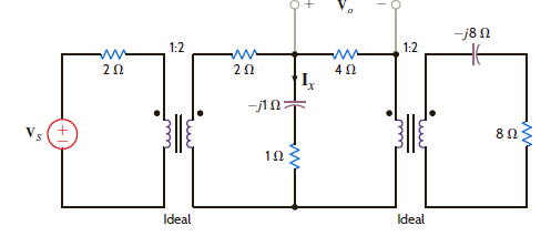 In the circuit in Fig. P10.73, if I x = 4 30° A, find V o. Figure P10.73