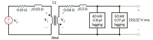 Find V S in the network in Fig. P10.76.     Figure P10.76