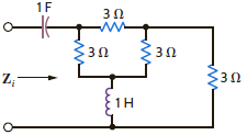 Find the driving point impedance at the input terminals of the circuit in Fig. P12.7 as a function of s. Figure P12.7
