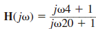 Draw the Bode plot for the network function