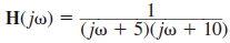 Draw the Bode plot for the network function