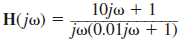 Draw the Bode plot for the network function