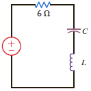 The network in Fig. P12.56 operates at a resonant frequency of 7200 rad/s. If the Q = 60, find the values of the inductor and capacitor. Figure P12.56