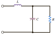 Determine the expression for the frequency at which the input impedance of the network shown in Fig. P12.59 is real. Figure P12.59