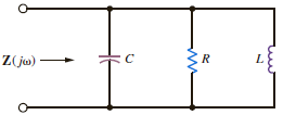 Given the network in Fig. P12.62, find the frequency M at which the magnitude of impedance Z ( j ) is a maximum. In addition, determine the phase of the impedance at the frequency M. Figure P12.62
