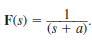 If f(t) = e at , show that F ( s ) =