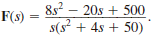 Find the initial and final values of the time function f ( t ) if