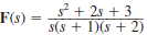 Given the following functions F ( s ), find the inverse Laplace transform of each function. (a) (b) (c)