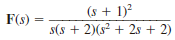 Find f ( t ) if F ( s ) is given by the expression. .