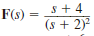 Given the following functions F ( s ), find f ( t ). (a) (b)