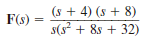 Given the following functions F ( s ), find f ( t ). (a) (b)