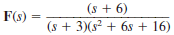 Given the following functions F ( s ), find f ( t ). (a) (b)