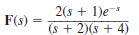 Find f ( t ) if F ( s ) is given by the following functions: (a) (b) (c)