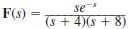 Find f ( t ) if F ( s ) is given by the following functions: (a) (b) (c)