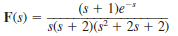 Find f ( t ) if F ( s ) is given by the following function: .