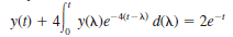 Solve the following integrodifferential equation using Laplace transforms. t 0